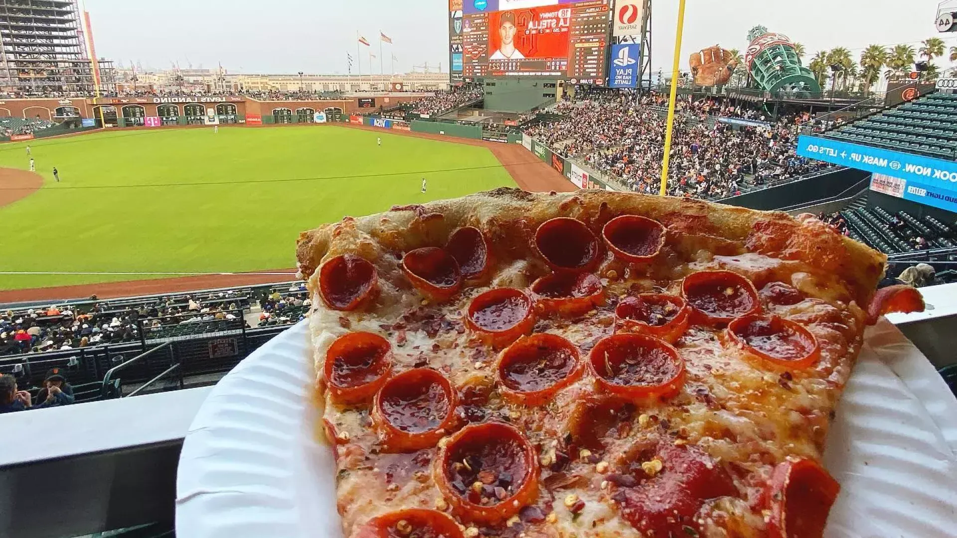 Pizza im Oracle Park